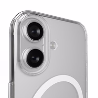 Puro Lite Mag TPU+PC dėklas suderinamas su MagSafe iPhone 17 - skaidrus su baltu žiedu