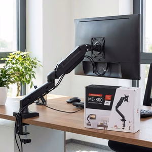 Maclean MC-860 monitoriaus laikiklis arba stovas 68,6 cm (27") Juoda Stalas