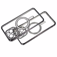 Bling Magnetinis dėklas telefonui Samsung Galaxy A17 5G violetinė