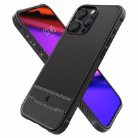 Dėklas telefonui Spigen Rugged Armor Magnētiskais MagSafe iPhone 15 Pro Max - matinis juodas (m)