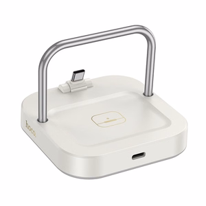 Stalo įkroviklis Hoco 2in1 USB C PD QC 3A 30W + belaidžiu įkrovimu 5W CQ16B baltas