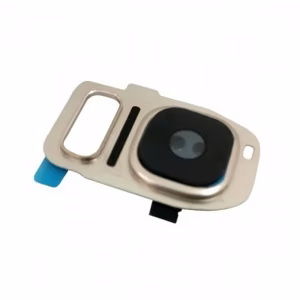 Samsung G930/G935 S7 Edge kameros stikliukas su rėmeliu Gold ORG