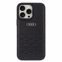 Audi Sintetinės odos iPhone 16 Pro Max 6.9" juodas/juodas kietas dėklas AU-TPUPCIP16PM-GT/D2-BK
