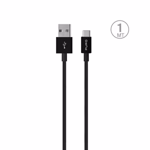 Puro White кабель USB-A USB-C 1м - чёрный