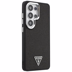 Guess dėklas Fixed Glitter Triangle MagSafe for Samsung Galaxy S26 Ultra juodas