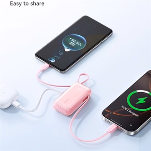 Išorinė baterija Joyroom „JR-PR2L“ rožinė 10000mAh (35W)