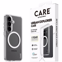 CARE by PanzerGlass Urban Explorer Transparent Case w. White Qi for Samsung Galaxy S26 - transparent