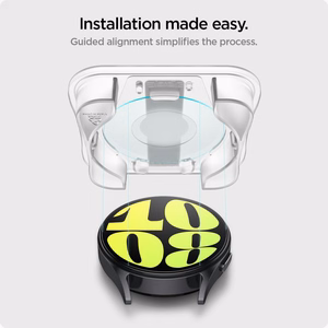 Spigen Glas.tR EZ Fit grūdintas stiklas laikrodžiui Samsung Galaxy Watch 7 (44 mm) - 2 vnt.