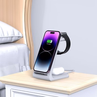 Tech-Protect QI15W-A36 3in1 įkrovimo stotelė Apple įrenginiams - balta