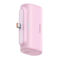 Išorinė baterija Baseus Compact USB-C 5000mAh, 20W (rožinė)
