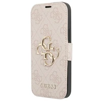 Guess GUBKP13X4GMGPI iPhone 13 Pro Max 6.7" dėklas rožinis 4G Big Metal Logo