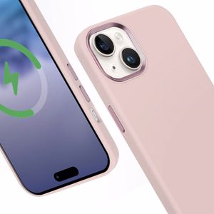 Crong Color Cover LUX Magnetic dėklas, skirtas iPhone 15 Plus, suderinamas su MagSafe, rožinis