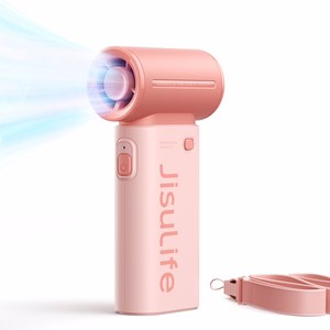 Jisulife Life9 3600 mAh nešiojamasis rankinis mini USB ventiliatorius-pūstuvas, rožinis