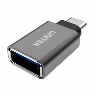 UNITEK Y-A025CGY kabelio sąsajos adapteris USB Type-C USB Type-A Metalinis