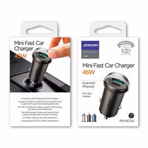 Įkroviklis automobilinis Joyroom (C-A35) (1xUSB-C; 1xUSB; 4.8A 45W) juodas