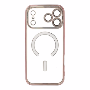 Чехол для iPhone 17 PRO MAX Electro Mag Cover совместимый с MagSafe розовое золото