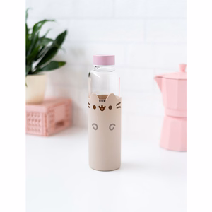 Pusheen stiklinė gertuvė, 500 ml
