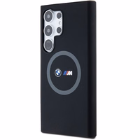 BMW M Silikoninis spausdintas žiedas Magnetinis dėklas telefonui Samsung Galaxy S24 Ultra - juodas