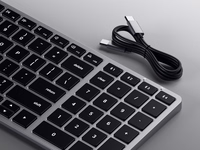 Belaidis keyboard QWERTY Satechi Slim X2 ST-BTSX2M space pilkas