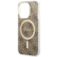 Guess GUHMP14LH4STW iPhone 14 Pro 6.1" rudas/rudas kietas dėklas 4G MagSafe