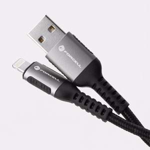 FORCELL F-ENERGY C257 kabelis USB A į Lightning 2,4A 12W Cafule 2 m juodas
