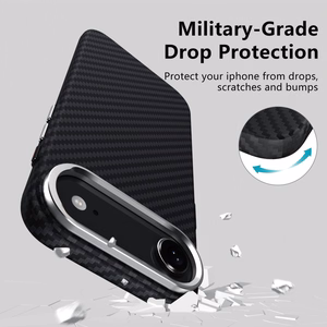 Tech-Protect Ion Carbon MagSafe dėklas telefonui iPhone 17 Air - juoda ir sidabrinė