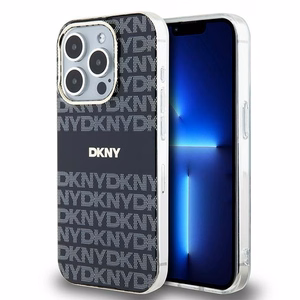 DKNY IML mono ir dryžuotas magnetinis dėklas telefonui iPhone 15 Pro – juodas