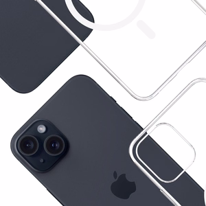 3mk Skaidrus Magnetinis dėklas Apple iPhone 15 - skaidrus