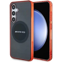 AMG skaidrus dviejų spalvų MagSafe dėklas telefonui Samsung Galaxy S24 - juodas