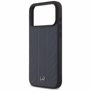 Dėklas telefonui Mercedes Leather Laurel Leaves Stripes MagSafe iPhone 17 Pro Max - žalias