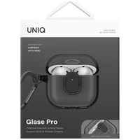 Uniq Glase Pro dėklas AirPods 4 - juodas