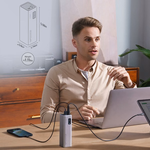 Cuktech CUKP200XGLGR 100W 20000mAh Išorinė baterija 2 x USB-C 1 x USB-A - pilka