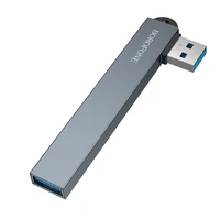 "Borofone" adapteris HUB FH1 4 in 1 - USB į 3xUSB 2.0 + USB 3.0 - pilkas