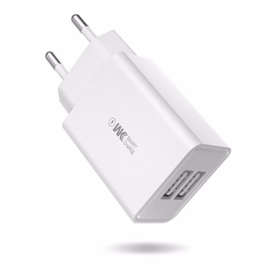 Įkroviklis WK Design WP-U56 baltas (prievadai: 2xUSB) + Type-C 100cm laidas
