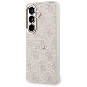 Guess dėklas 4G Embossed Ring MagSafe skirtas Samsung Galaxy S26 rožinis