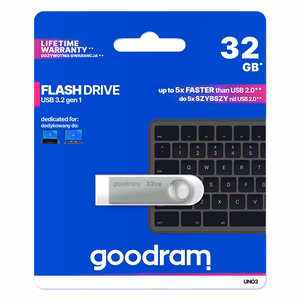 Goodram USB UNO3-0320S0R11 USB atmintukas 32 GB USB A tipo 3.2 Gen 1 (3.1 Gen 1) Sidabras