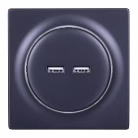 Fibaro FGWU-021-8 šakutės lizdas 2x USB Juoda