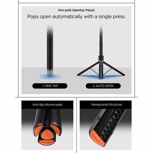SPIGEN S581W MAGSAFE BLUETOOTH ASMENUKIŲ LAZDA-TRIKOJIS juodas