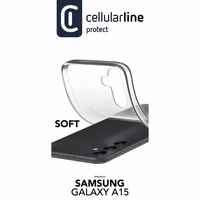 Cellularline Soft - Samsung Galaxy A15 4G / 5G dėklas (skaidrus)
