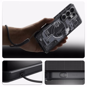 Spigen Ultra Hybrid Mag MagSafe Dėklas for Samsung Galaxy S26 Ultra Zero One - Clear juodas