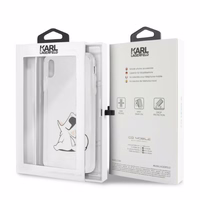 Karl Lagerfeld Choupette Fun iPhone Xs Max dėklas telefonui - skaidrus