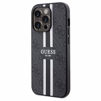Guess GUHMP15LP4RPSK iPhone 15 Pro 6.1" juodas dėklas 4G Printed Stripes MagSafe