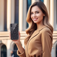 Crystal Glitter dėklas Iphone X/XS (5,8") sidabrinis