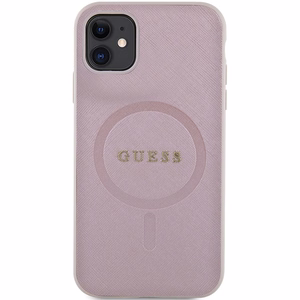 Guess GUHMN61PSAHMCP dėklas telefonui iPhone 11 / Xr - rožinis Saffiano Magnetinis
