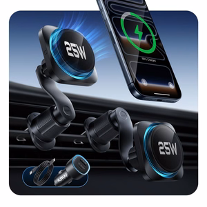 ESR OmniLock Qi2.2 Magnetic MagSafe automobilinis oro groteles laikiklis - Juodas