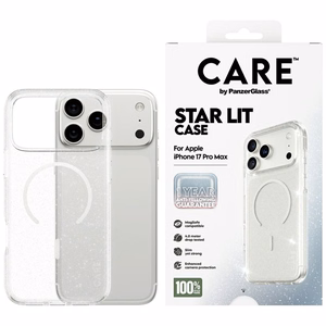 CARE by PanzerGlass Flagship Urban Explorer dėklas su baltu MagSafe iPhone 17 Pro Max - skaidrus blizgesys