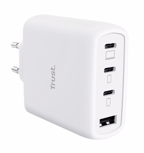 Mobile įkroviklis Wall Maxo 65W/4-PORT GAN baltas 26068 TRUST