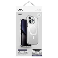 Uniq LifePro Xtreme Magclick Charging dėklas telefonui iPhone 14 Pro - skaidrus