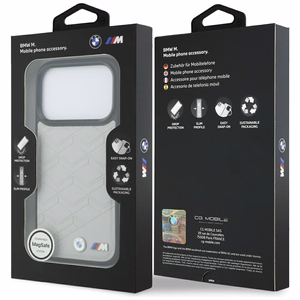 BMW M Shape Logo MagSafe Dėklas for iPhone 17 Pro Max - pilkas
