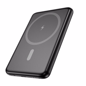 Išorinė baterija Hoco 5000 mAh QC PD 2A 20W itin plona J140A juoda, suderinama su MagSafe